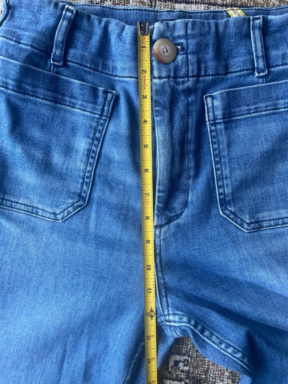 Anthropologie Maeve Colette Jeans 29 High Rise Cropped Wide Leg Baggy Stretch - Picture 7 of 10